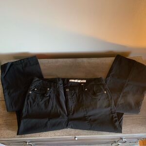 DKNY 14 PETITE Jeans Black Stretch East Village Rayon with pockets
